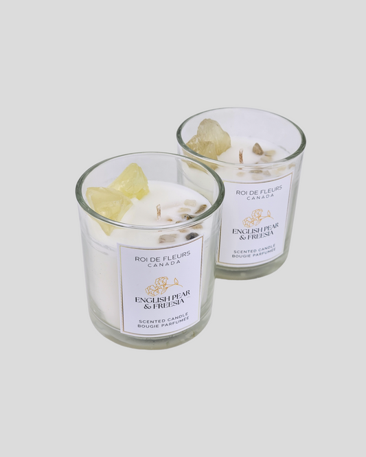 Citrine Crystal Candle