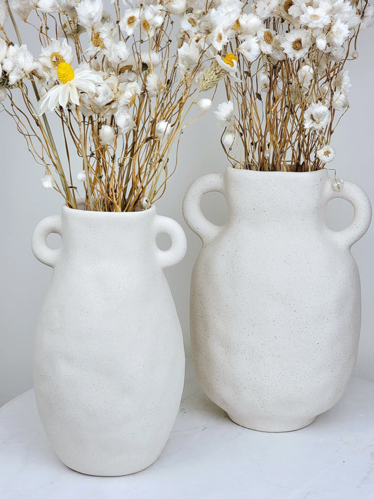 Textured Ear Ceramic Vase