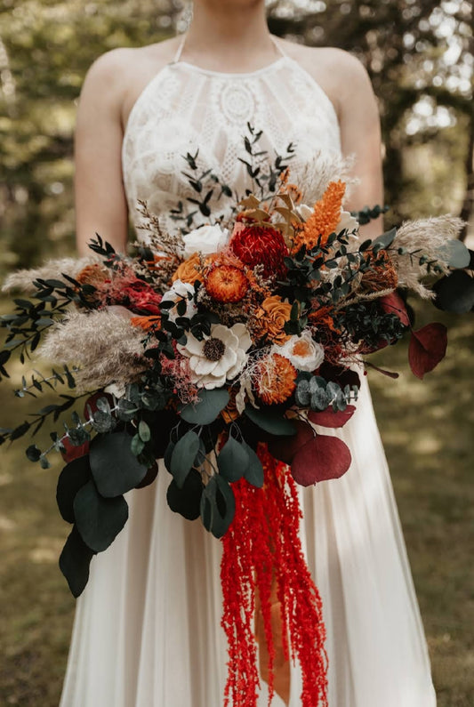 Terracota & Green Bridal Bouquet